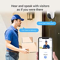 EZVIZ by Hikvision|4G Sim Based 2K Pan&Tilt Smart Outdoor WI-Fi CCTV Camera|360° Coverage|Ai Human-Vehicle Detection|Color Night Vision|Auto Tracking|Upto 512Gb Sd Card Storage|H8C-4G,White EZVIZ by Hikvision|4G Sim Based 2K Pan&Tilt Smart Outdoor WI-Fi CCTV Camera|360° Coverage|Ai Human-Vehicle Detection|Color Night Vision|Auto Tracking|Upto 512Gb Sd Card Storage|H8C-4G,White